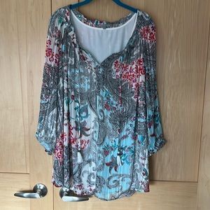 Daniel Rainn 2-pc sheer tassel blouse 3X (StitchFix) EUC
